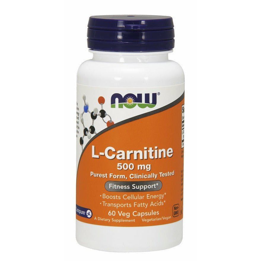 Karnityna NOW Foods L-Carnitine 500 mg 60 vcaps - Sklep Witaminki.pl