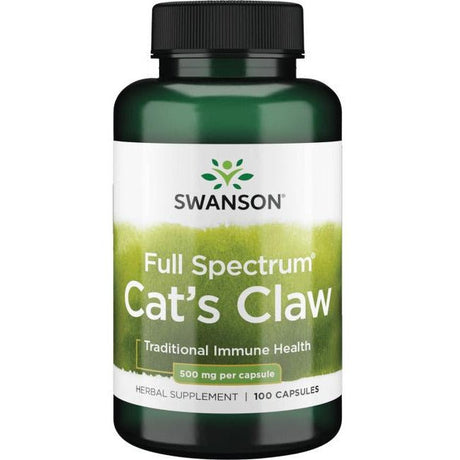 Koci Pazur Swanson Cat's Claw 500 mg 100 caps - Sklep Witaminki.pl