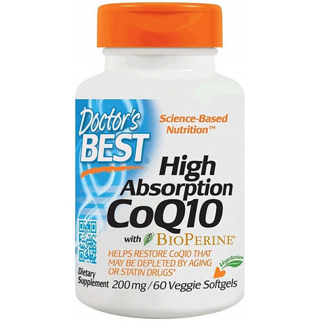 Koenzym Q10 Doctor's BEST High Absorption CoQ10 with BioPerine 200 mg 60 veggie softgels - Sklep Witaminki.pl
