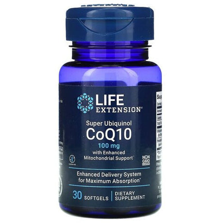 Koenzym Q10 Life Extension Super Ubiquinol CoQ10 with Enhanced Mitochondrial Support 100 mg 30 softgels - Sklep Witaminki.pl