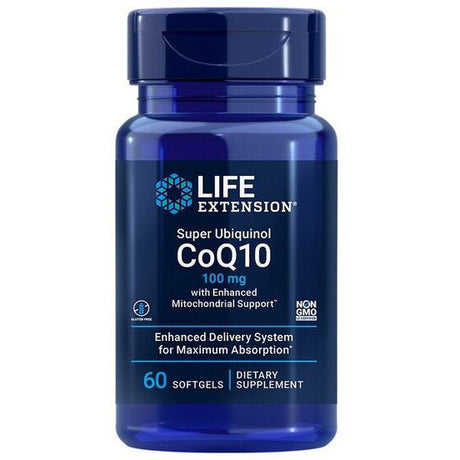 Koenzym Q10 Life Extension Super Ubiquinol CoQ10 with Enhanced Mitochondrial Support 100 mg 60 softgels - Sklep Witaminki.pl
