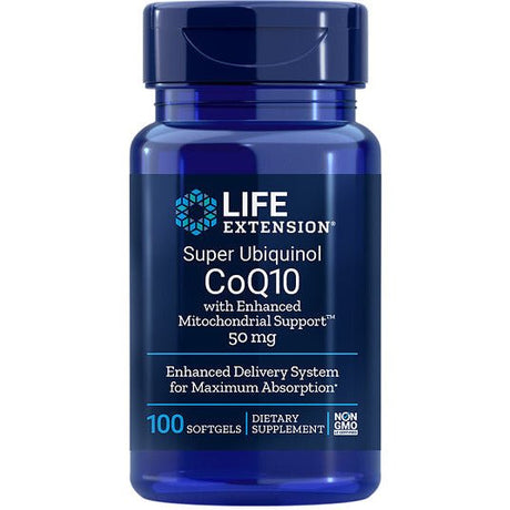 Koenzym Q10 Life Extension Super Ubiquinol CoQ10 with Enhanced Mitochondrial Support 50 mg 100 softgels - Sklep Witaminki.pl