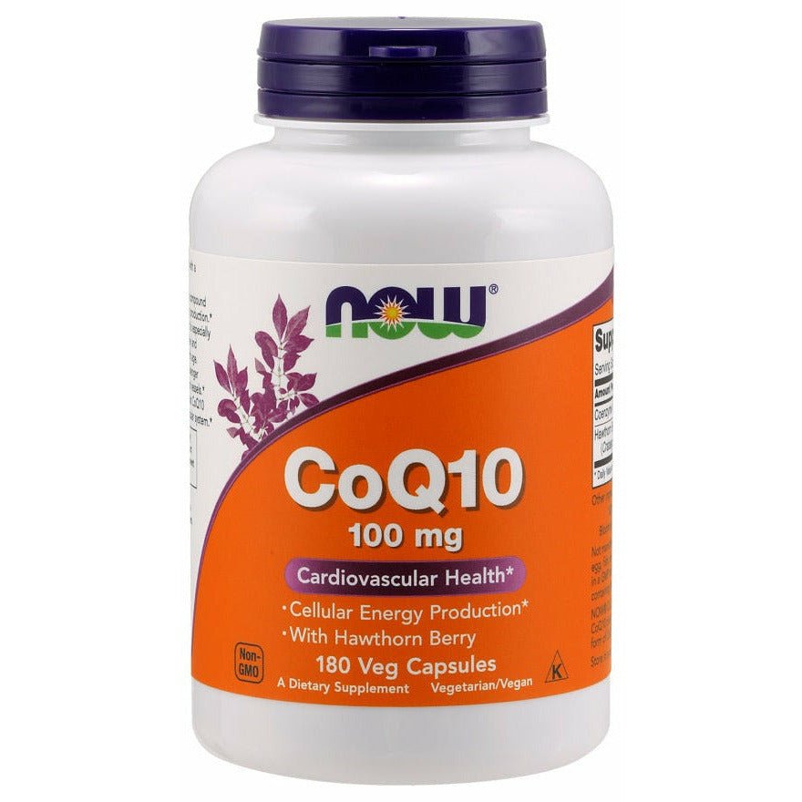 Koenzym Q10 NOW Foods CoQ10 with Hawthorn Berry 100 mg 180 vcaps - Sklep Witaminki.pl