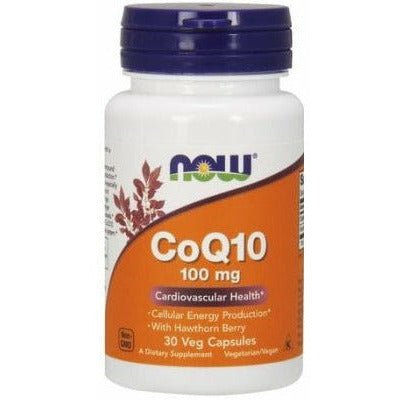 Koenzym Q10 NOW Foods CoQ10 with Hawthorn Berry 100 mg 30 vcaps - Sklep Witaminki.pl