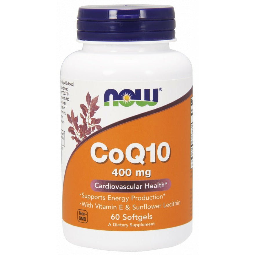 Koenzym Q10 NOW Foods CoQ10 with Lecithin & Vitamin E 400 mg 60 softgels - Sklep Witaminki.pl