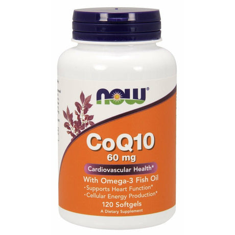 Koenzym Q10 NOW Foods CoQ10 with Omega-3 60 mg 120 softgels - Sklep Witaminki.pl