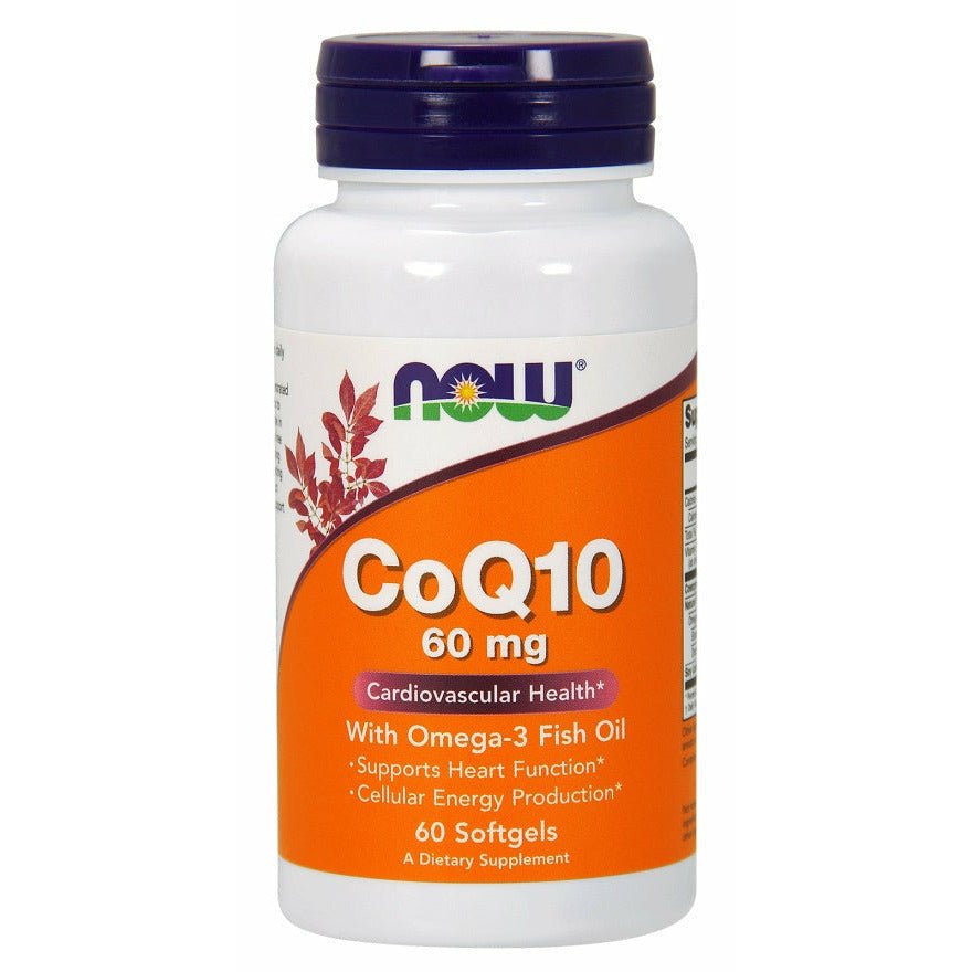 Koenzym Q10 NOW Foods CoQ10 with Omega-3 60 mg 60 softgels - Sklep Witaminki.pl