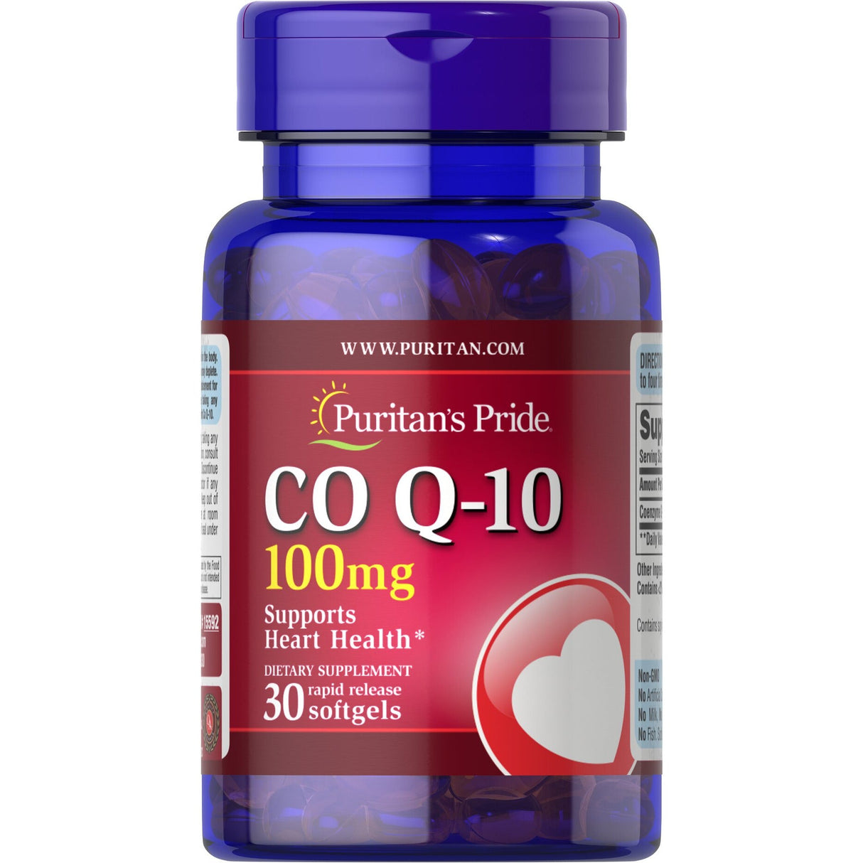 Koenzym Q10 Puritan's Pride CO Q-10 100 mg 30 softgels - Sklep Witaminki.pl