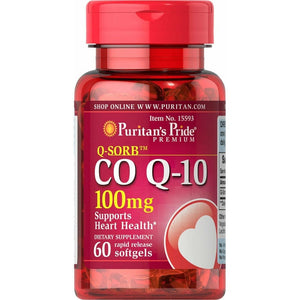 Koenzym Q10 Puritan's Pride CO Q-10 100 mg 60 softgels - Sklep Witaminki.pl