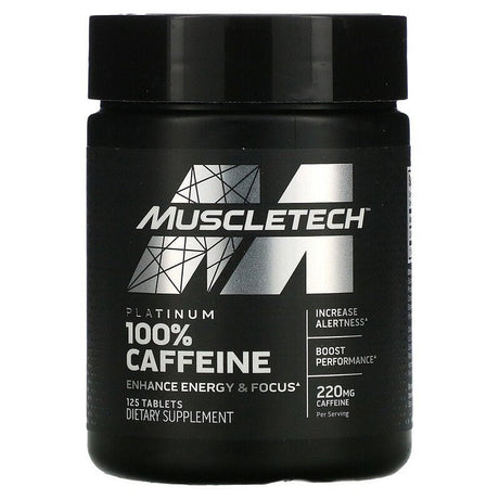 Kofeina MuscleTech Platinum 100% Caffeine 220 mg 125 tablets - Sklep Witaminki.pl