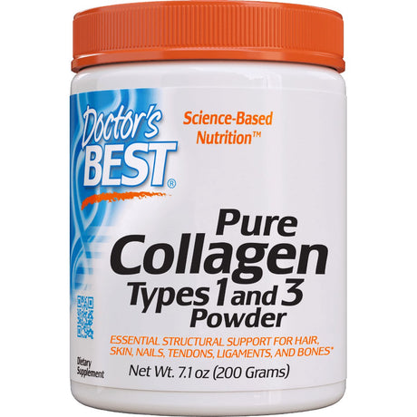 Kolagen Typu 1 + 3 Doctor's BEST Pure Collagen Types 1 and 3 Powder 200 g - Sklep Witaminki.pl