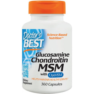 Kompleks na stawy Doctor's BEST Glucosamine Chondroitin MSM with OptiMSM 360 caps - Sklep Witaminki.pl