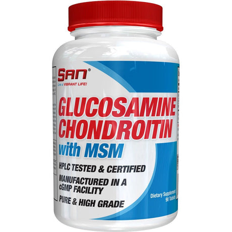 Kompleks na stawy SAN Glucosamine Chondroitin with MSM 90 tabs - Sklep Witaminki.pl