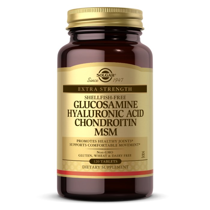 Kompleks na stawy Solgar Glucosamine Hyaluronic Acid Chondroitin MSM 120 tabs - Sklep Witaminki.pl
