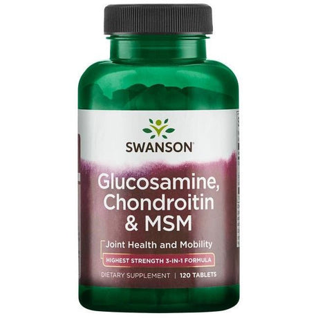 Kompleks na stawy Swanson Glucosamine Chondroitin & MSM 750 mg 120 tabs - Sklep Witaminki.pl