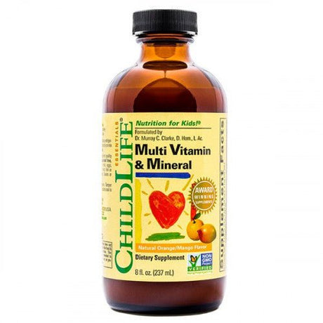 Kompleks witamin dla Dzieci Child Life Multi Vitamin & Mineral Natural Orange / Mango 237 ml - Sklep Witaminki.pl