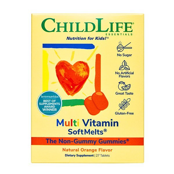 Kompleks witamin dla Dzieci Child Life Multi Vitamin Softmelts Natural Orange 27 tabs - Sklep Witaminki.pl