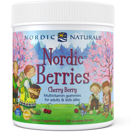 Kompleks witamin dla Dzieci Nordic Naturals Nordic Berries 120 gummies Wiśnia & Jagoda - Sklep Witaminki.pl