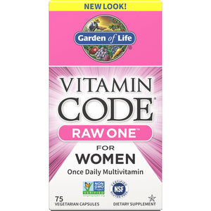 Kompleks witamin dla kobiet Garden of Life Vitamin Code RAW ONE for Women 75 vcaps - Sklep Witaminki.pl