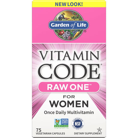Kompleks witamin dla kobiet Garden of Life Vitamin Code RAW ONE for Women 75 vcaps - Sklep Witaminki.pl