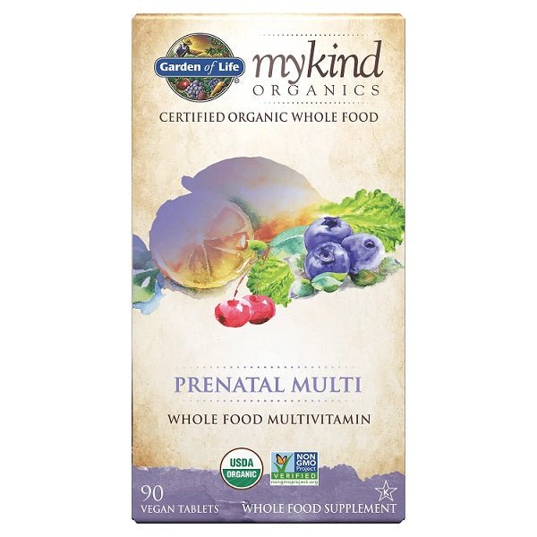 Kompleks witamin dla kobiet w ciąży Garden of Life Mykind Organics Prenatal Multi 90 vegan tabs - Sklep Witaminki.pl