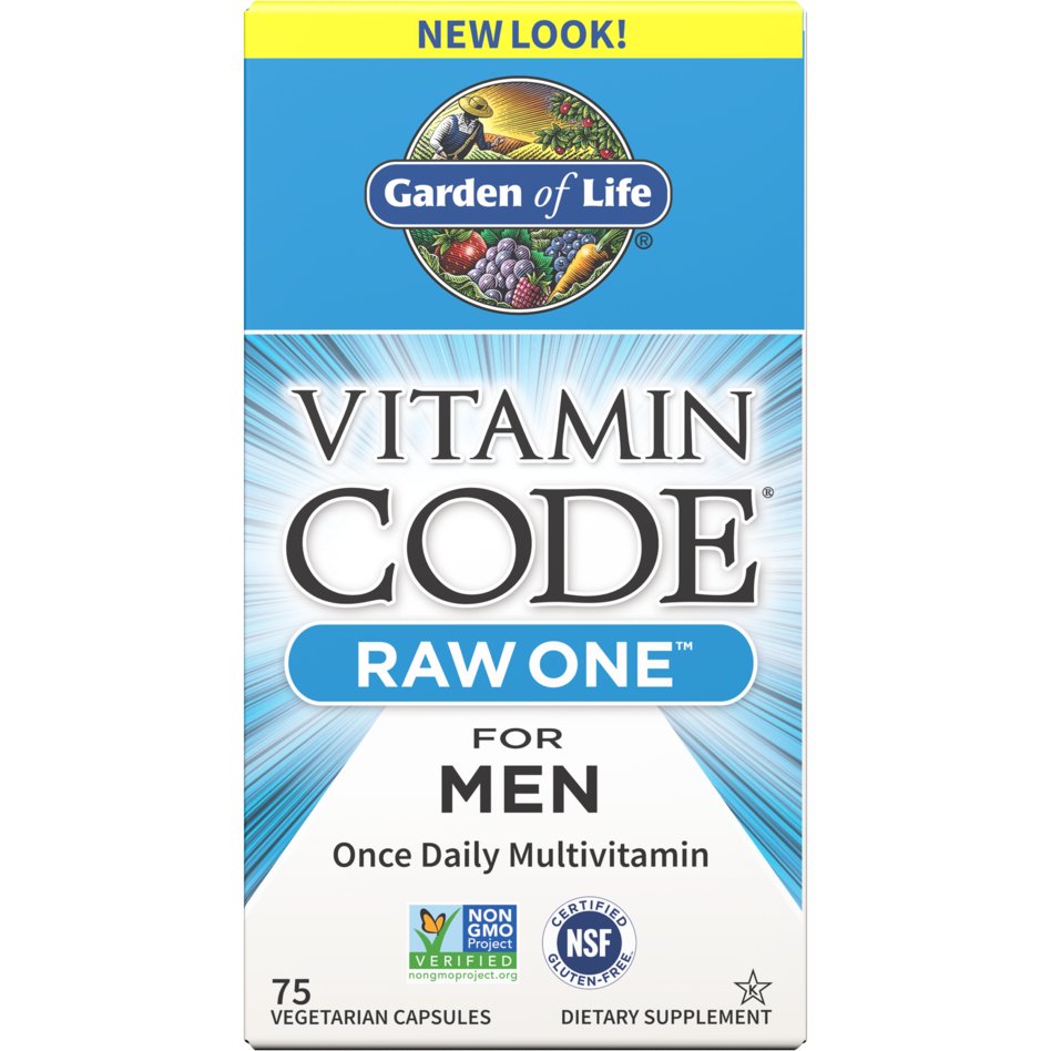 Kompleks witamin dla mężczyzn Garden of Life Vitamin Code RAW ONE for Men 75 vcaps - Sklep Witaminki.pl