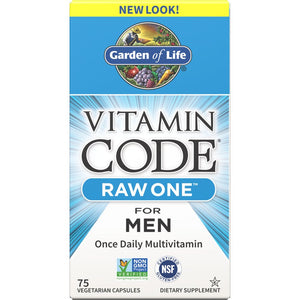 Kompleks witamin dla mężczyzn Garden of Life Vitamin Code RAW ONE for Men 75 vcaps - Sklep Witaminki.pl