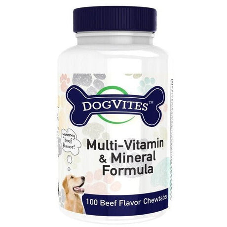Kompleks witamin dla psa Health Thru Nutrition Multi-Vitamin & Mineral Formula For Dogs Beef 100 chewtabs - Sklep Witaminki.pl