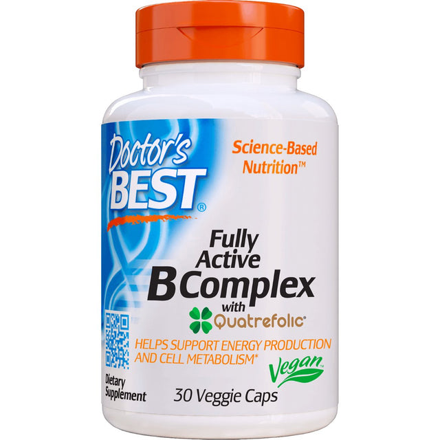 Kompleks witamin z grupy B Doctor's BEST Fully Active B Complex 30 vcaps - Sklep Witaminki.pl