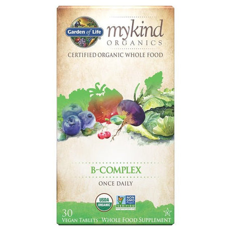 Kompleks witamin z grupy B Garden of Life Mykind Organics B-Complex 30 vegan tabs - Sklep Witaminki.pl