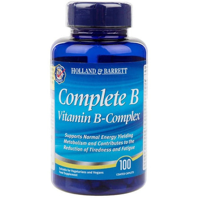 Kompleks witamin z grupy B Holland & Barrett Complete B Vitamin B-Complex 100 tablets - Sklep Witaminki.pl