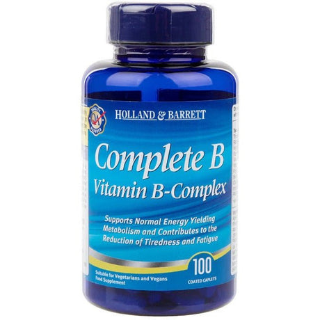 Kompleks witamin z grupy B Holland & Barrett Complete B Vitamin B-Complex 100 tablets - Sklep Witaminki.pl