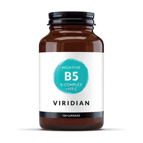 Kompleks witamin z grupy B Viridian B Complex High Five + Vit C 120 caps - Sklep Witaminki.pl