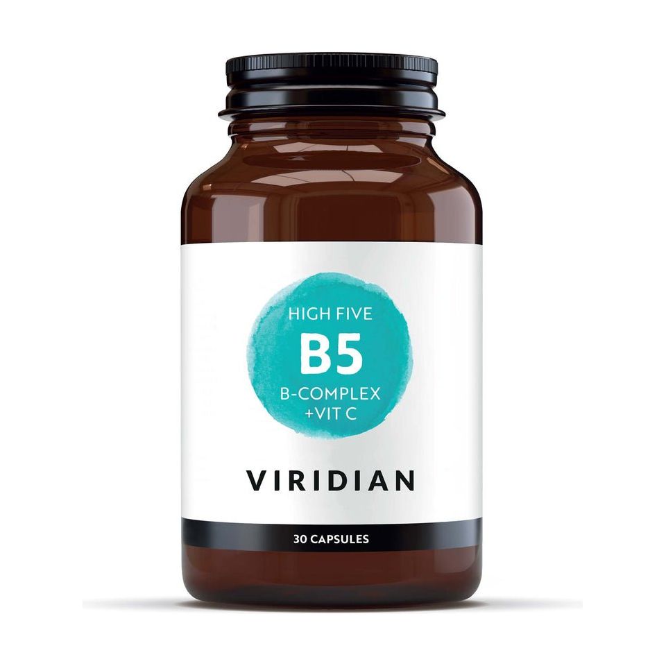 Kompleks witamin z grupy B Viridian B Complex High Five + Vit C 30 caps - Sklep Witaminki.pl