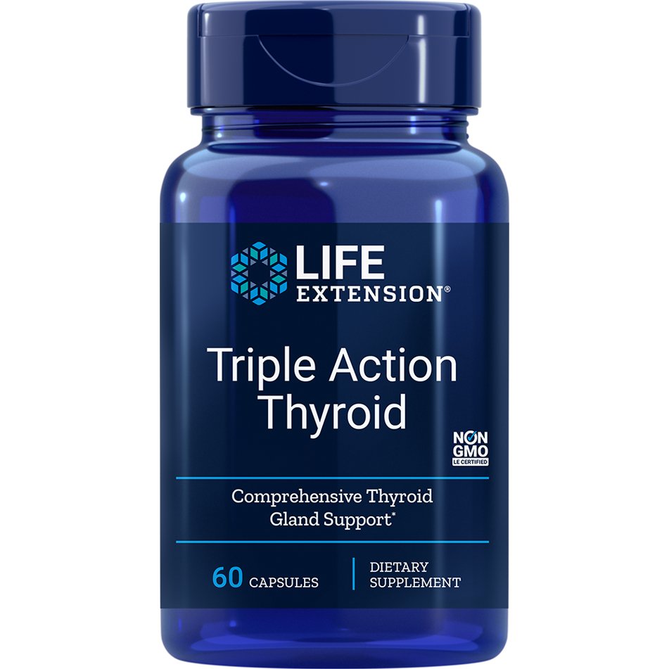 Kompleks wspierający pracę tarczycy Life Extension Triple Action Thyroid 60 caps - Sklep Witaminki.pl