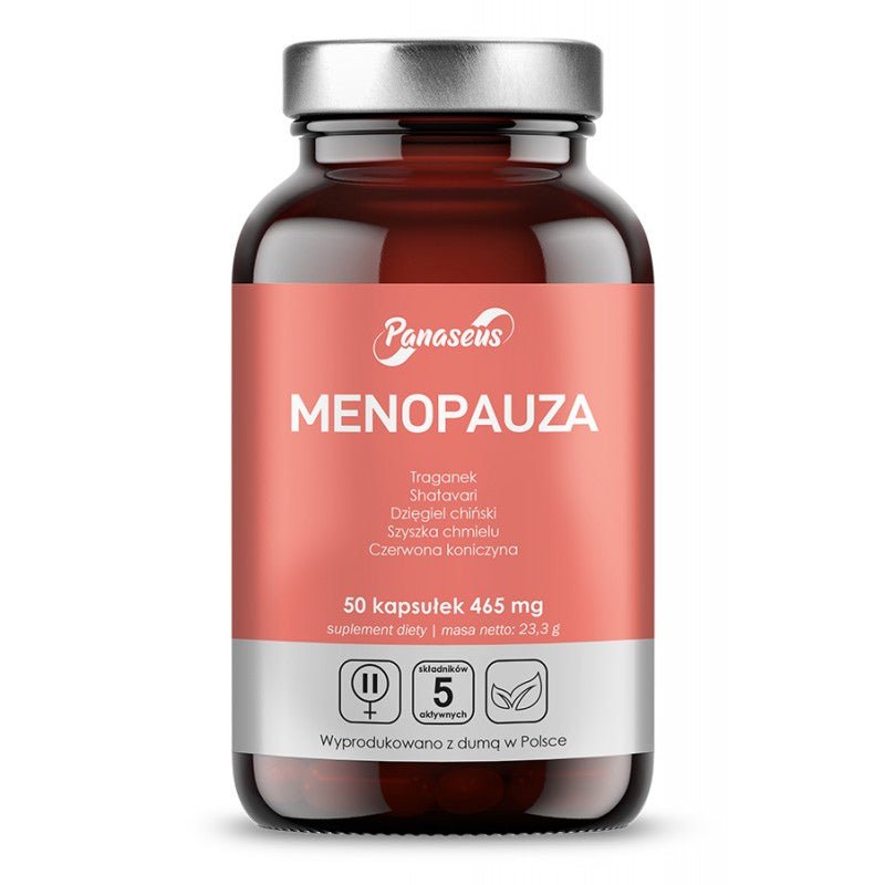 Kompleks wspierający przy menopauzie Panaseus Menopauza 50 caps - Sklep Witaminki.pl