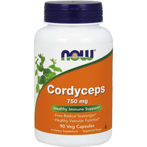 Kordyceps NOW Foods Cordyceps 750 mg 90 vcaps - Sklep Witaminki.pl