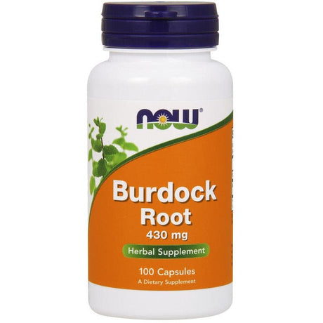 Korzeń Łopianu NOW Foods Burdock Root 430 mg 100 capsules - Sklep Witaminki.pl