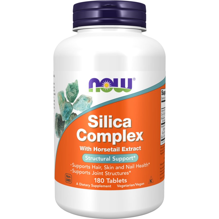 Krzem NOW Foods Silica Complex with Horsetail Extract 180 tablets - Sklep Witaminki.pl