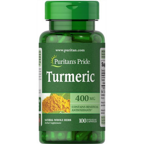 Kurkuma Puritan's Pride Turmeric 400 mg 100 caps - Sklep Witaminki.pl