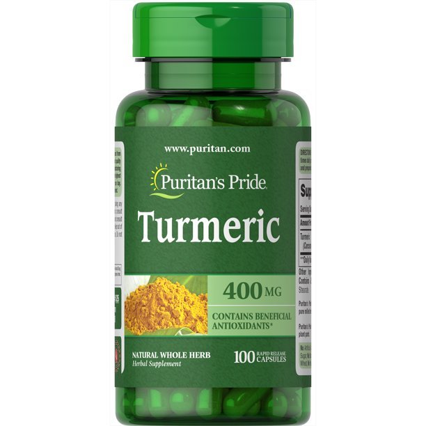 Kurkuma Puritan's Pride Turmeric 400 mg 100 caps - Sklep Witaminki.pl