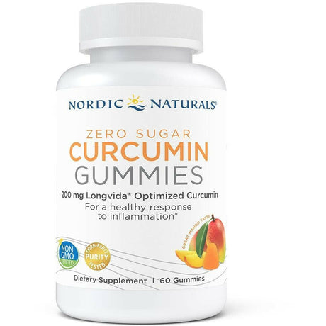 Kurkumina Nordic Naturals Zero Sugar Curcumin Gummies 60 gummies Mango - Sklep Witaminki.pl