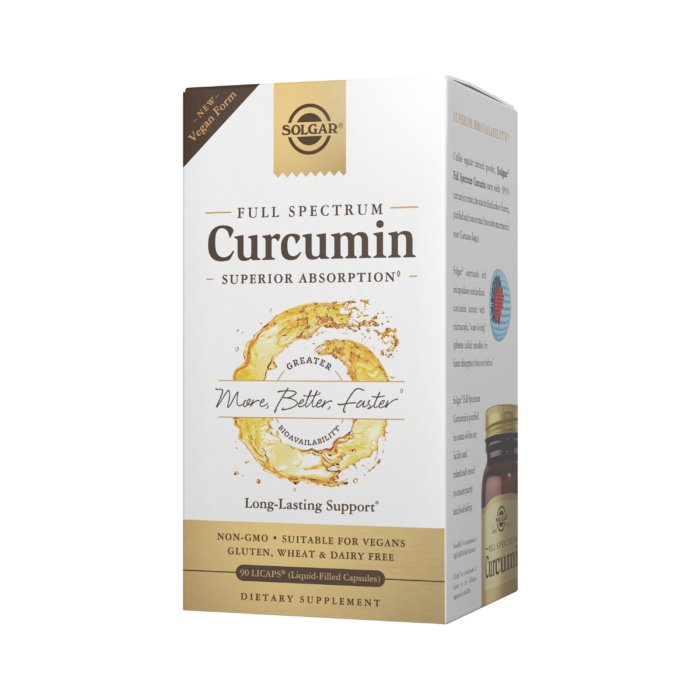 Kurkumina Solgar Full Spectrum Curcumin 90 liquid softgels - Sklep Witaminki.pl