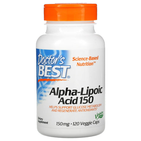 Kwas Alfa Liponowy Doctor's BEST Alpha Lipoic Acid 150 mg 120 vcaps - Sklep Witaminki.pl