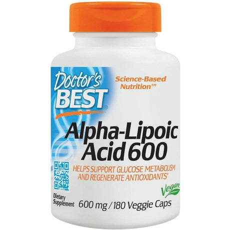 Kwas Alfa Liponowy Doctor's BEST Alpha Lipoic Acid 600 mg 180 vcaps - Sklep Witaminki.pl