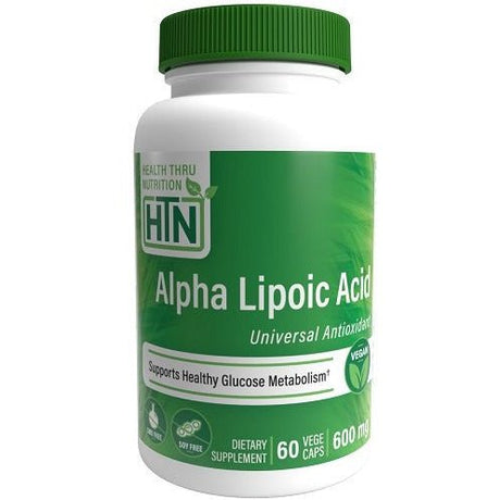 Kwas Alfa Liponowy Health Thru Nutrition Alpha Lipoic Acid 600mg 60 vcaps - Sklep Witaminki.pl