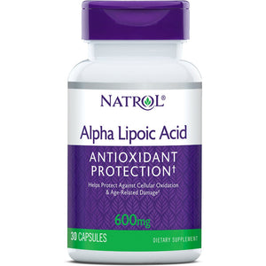 Kwas Alfa Liponowy Natrol Alpha Lipoic Acid 600 mg 30 caps - Sklep Witaminki.pl