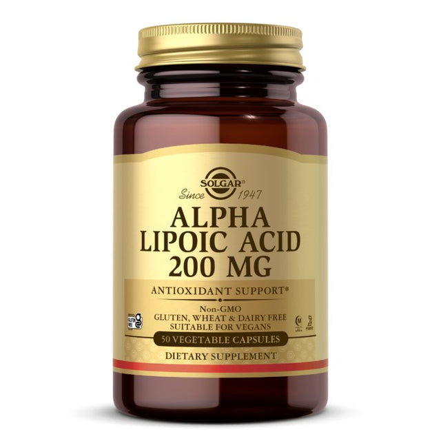 Kwas Alfa Liponowy Solgar Alpha Lipoic Acid 200 mg 50 vcaps - Sklep Witaminki.pl