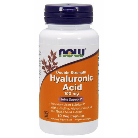 Kwas Hialuronowy NOW Foods Hyaluronic Acid 100 mg Double Strength 60 vcaps - Sklep Witaminki.pl