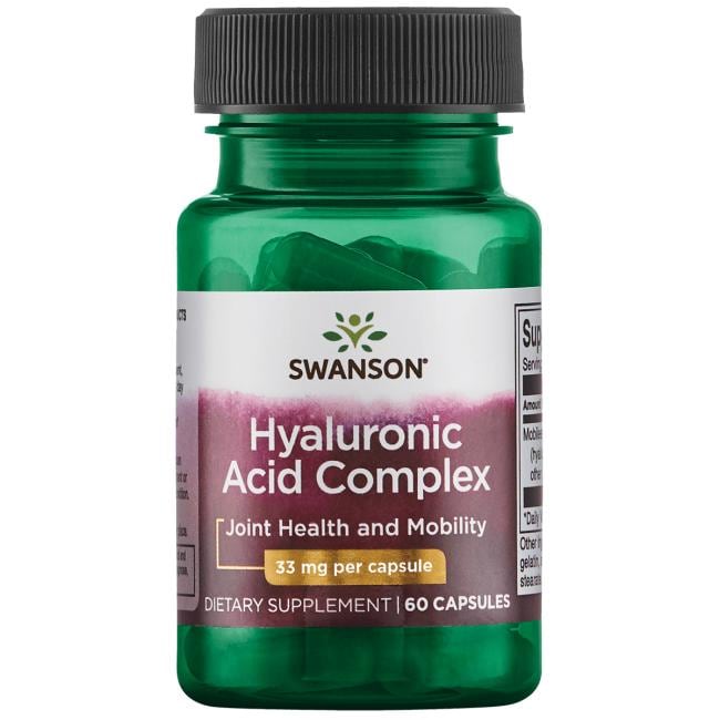 Kwas Hialuronowy Swanson Hyaluronic Acid Complex 33 mg 60 caps - Sklep Witaminki.pl
